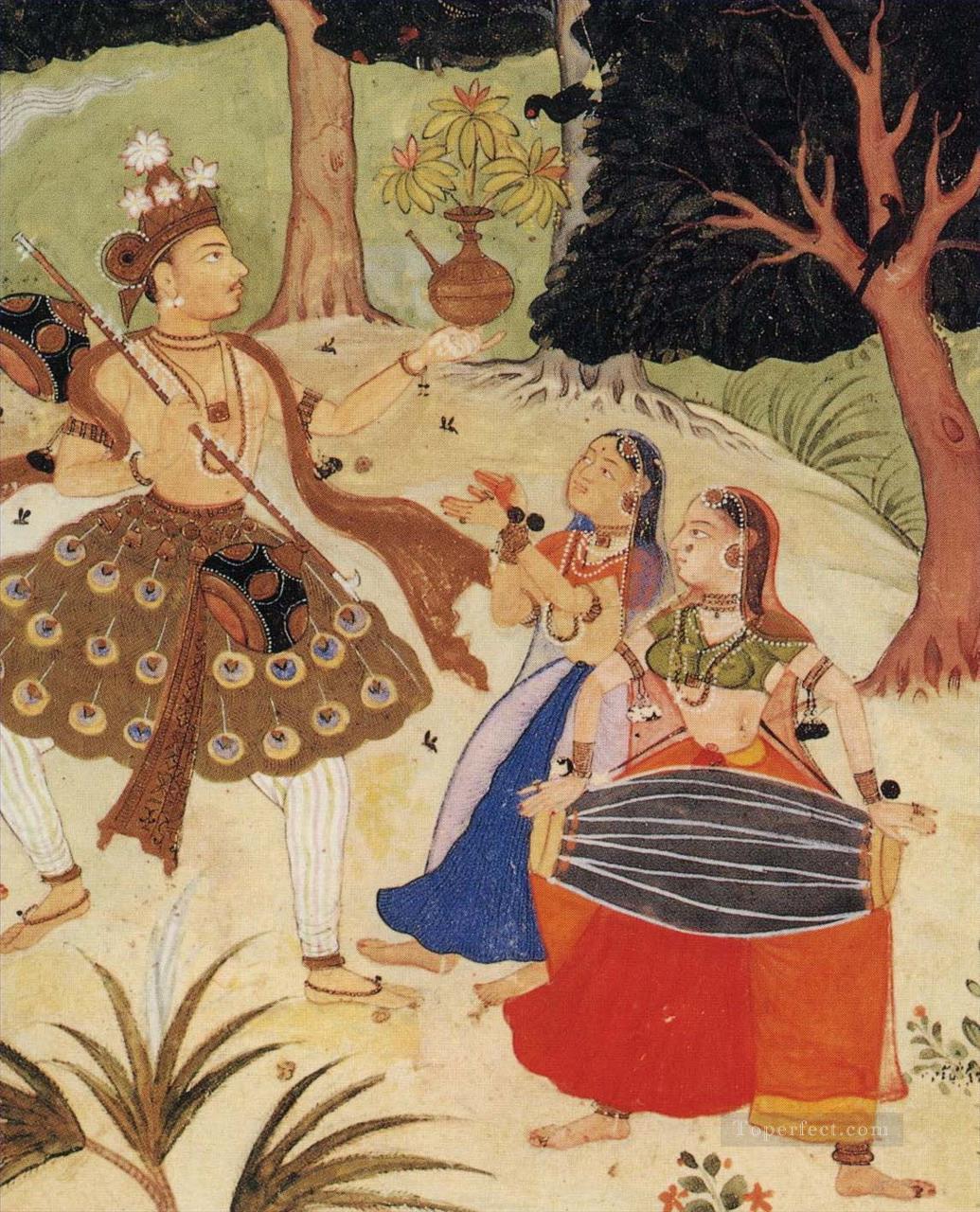 ヴァサント ランギニ ムガール帝国時代インド油絵